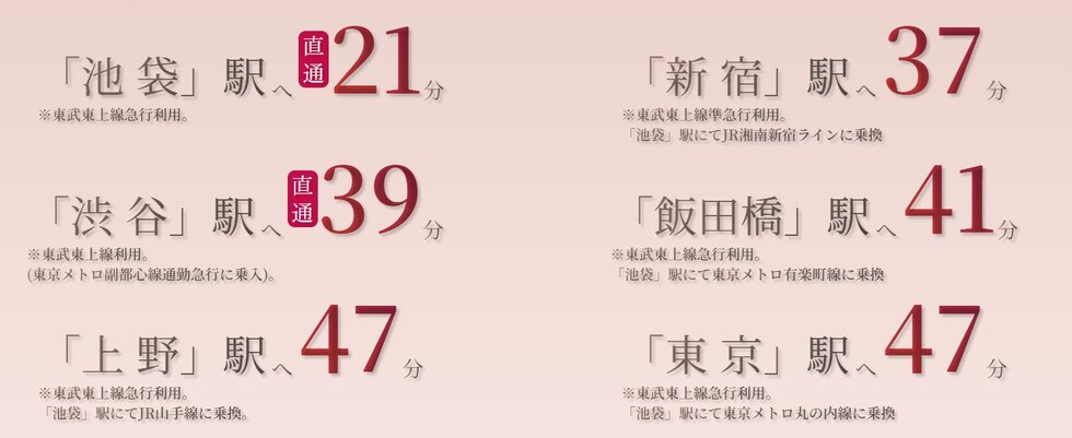 東武東上線「朝霞台」駅より