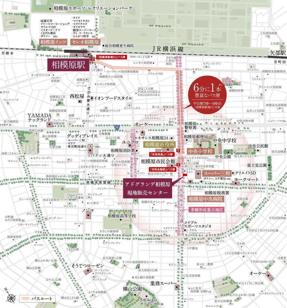 現地・モデルルーム案内図