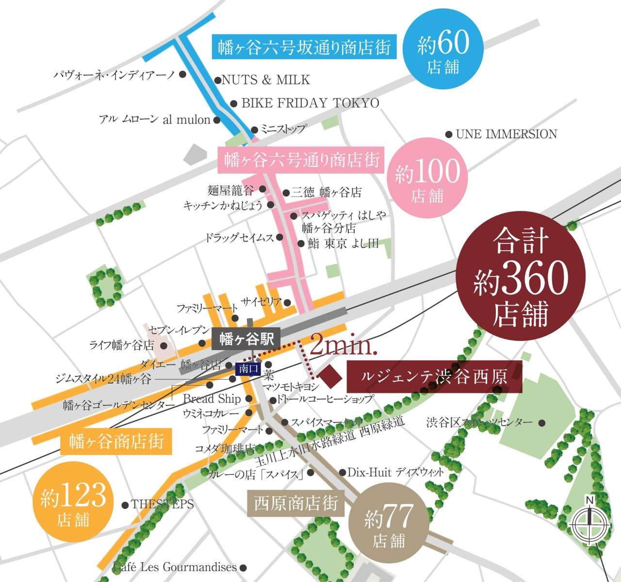 現地案内図・周辺商店街マップ