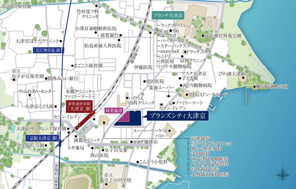 現地案内図（狭域地図）