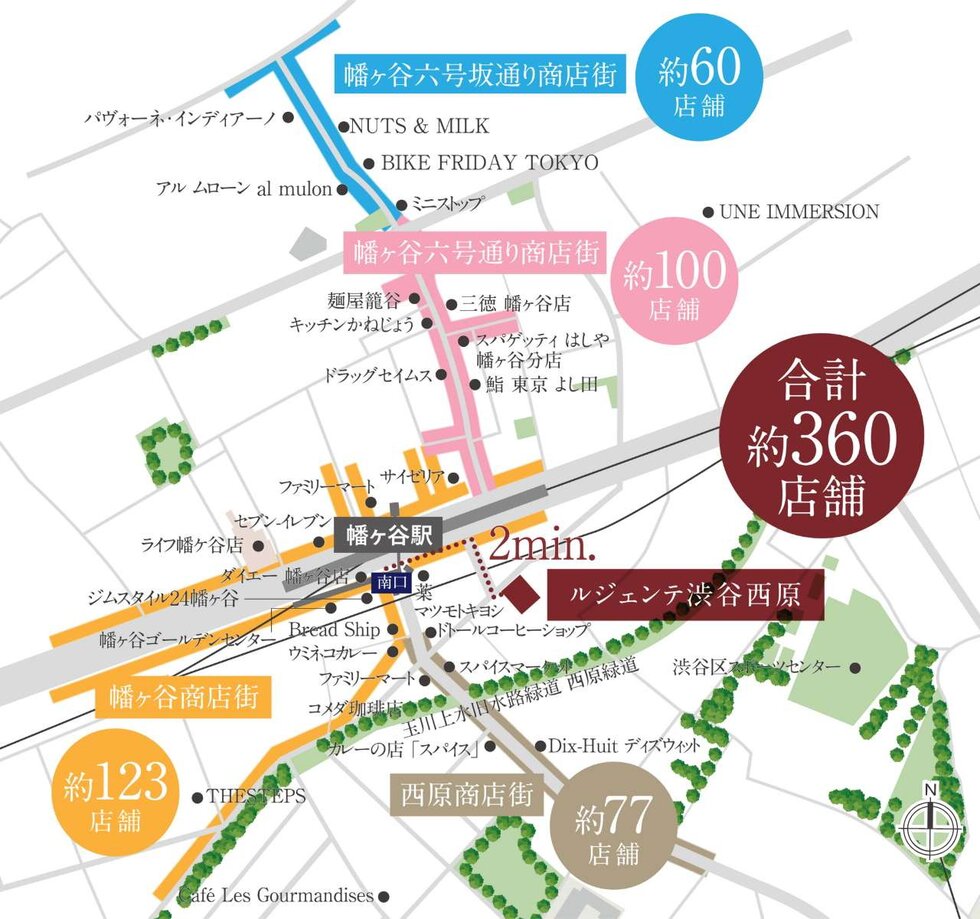 現地案内図・周辺商店街マップ