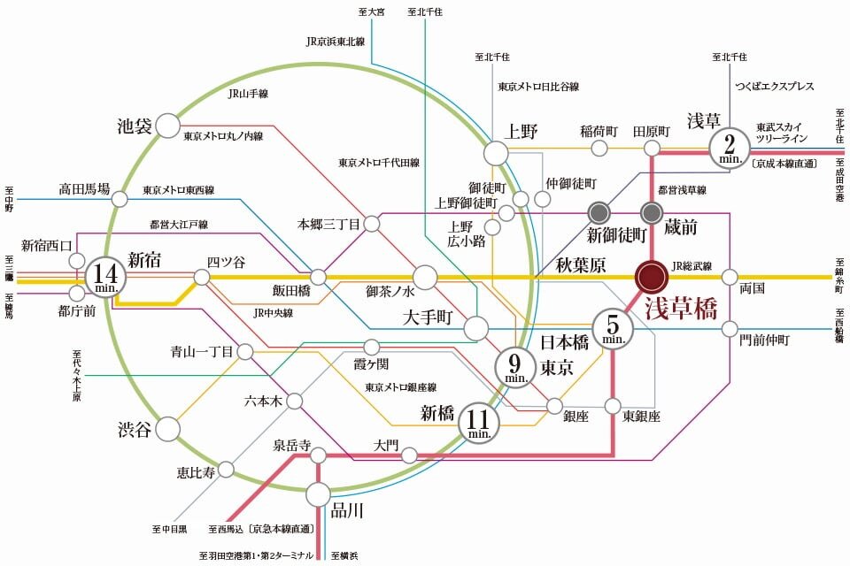 ■JR中央・総武線・都営浅草線 「浅草橋」駅が最寄り。