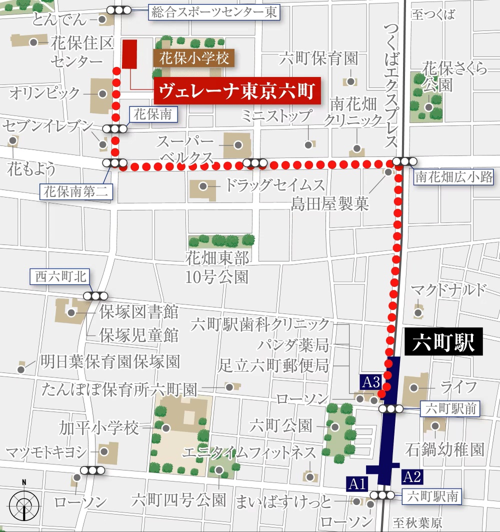 現地案内図（拡大図）