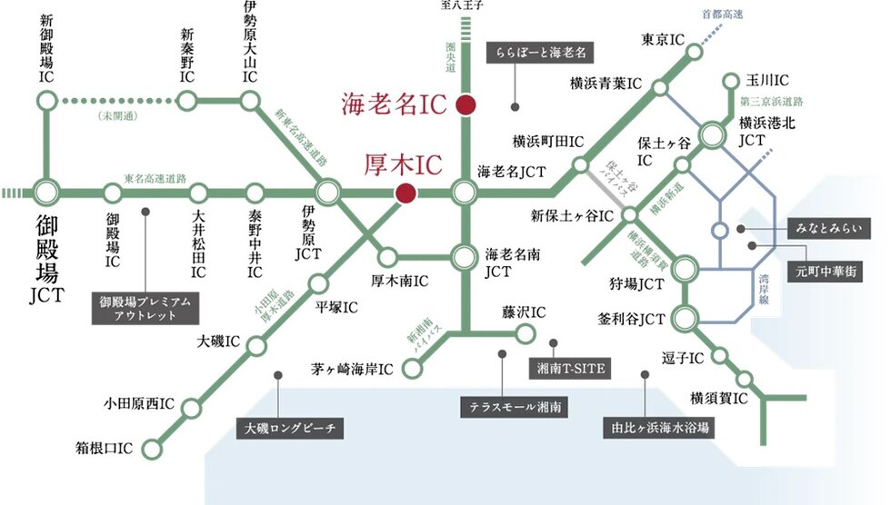 充実のロードネットワークで休日の外出も思いのままに。
