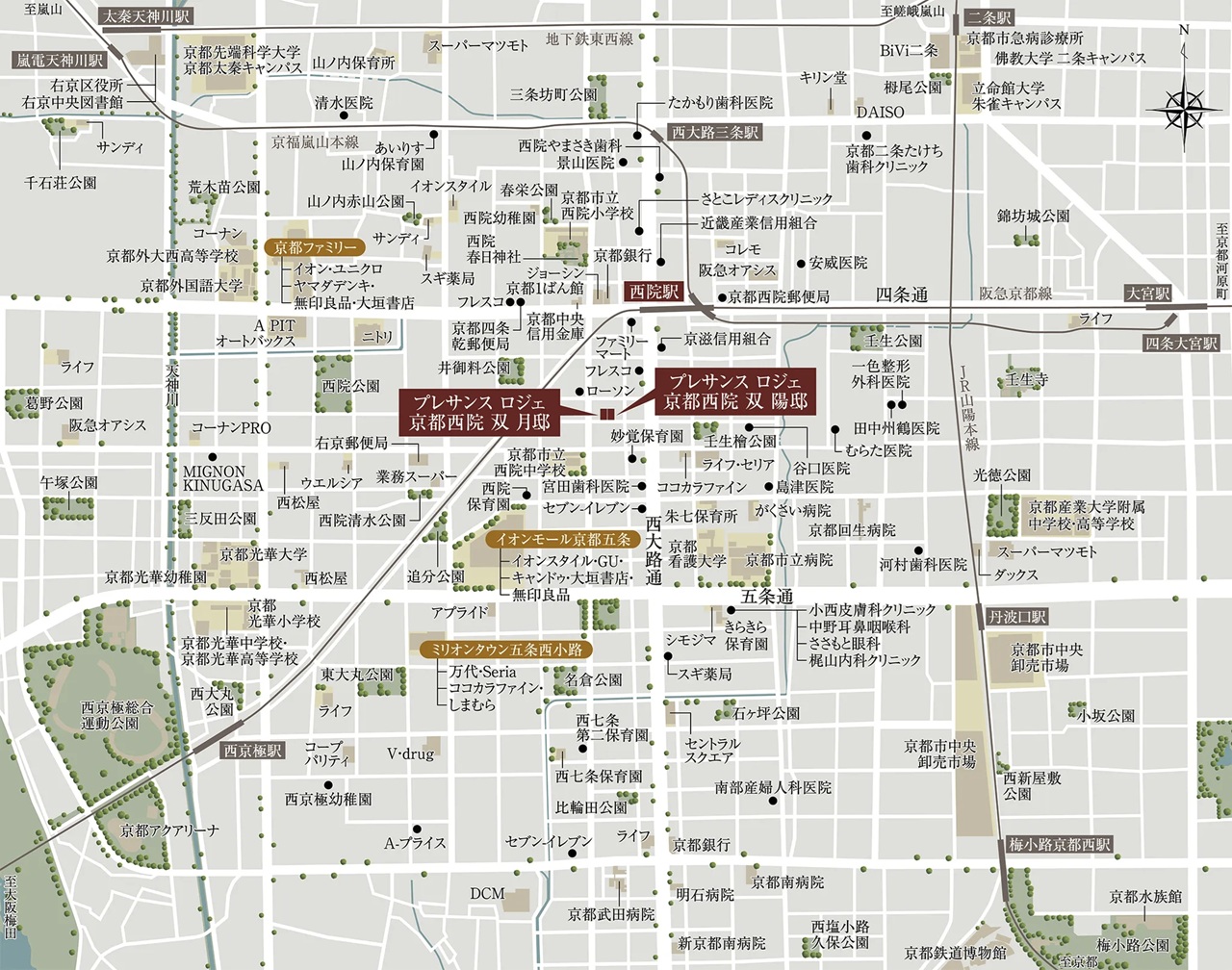 現地・マンションサロン案内図