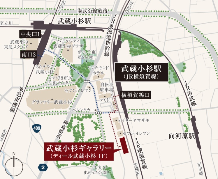 モリモト武蔵小杉ギャラリー案内図