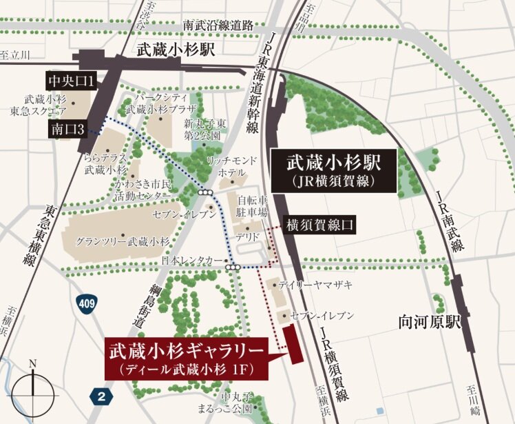 モリモト武蔵小杉ギャラリー案内図