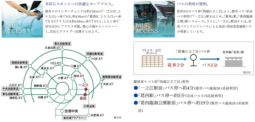 軽快なフットワークを支える、多彩なアクセス環境。