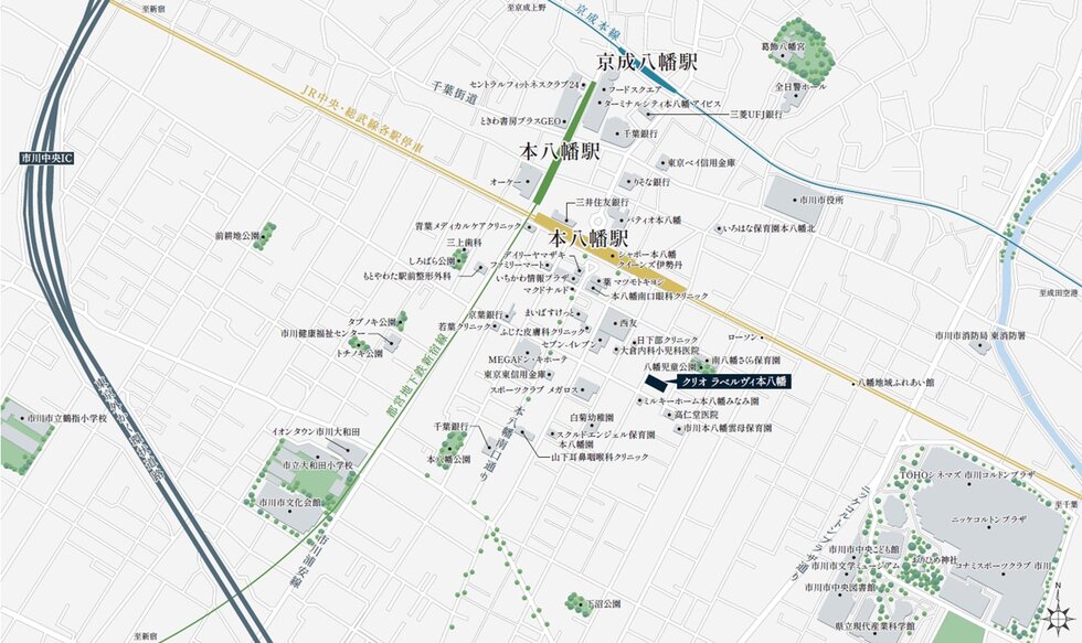 現地案内図（広域）