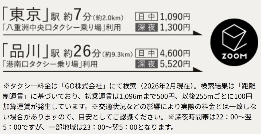 主要駅から快適にタクシーで帰宅