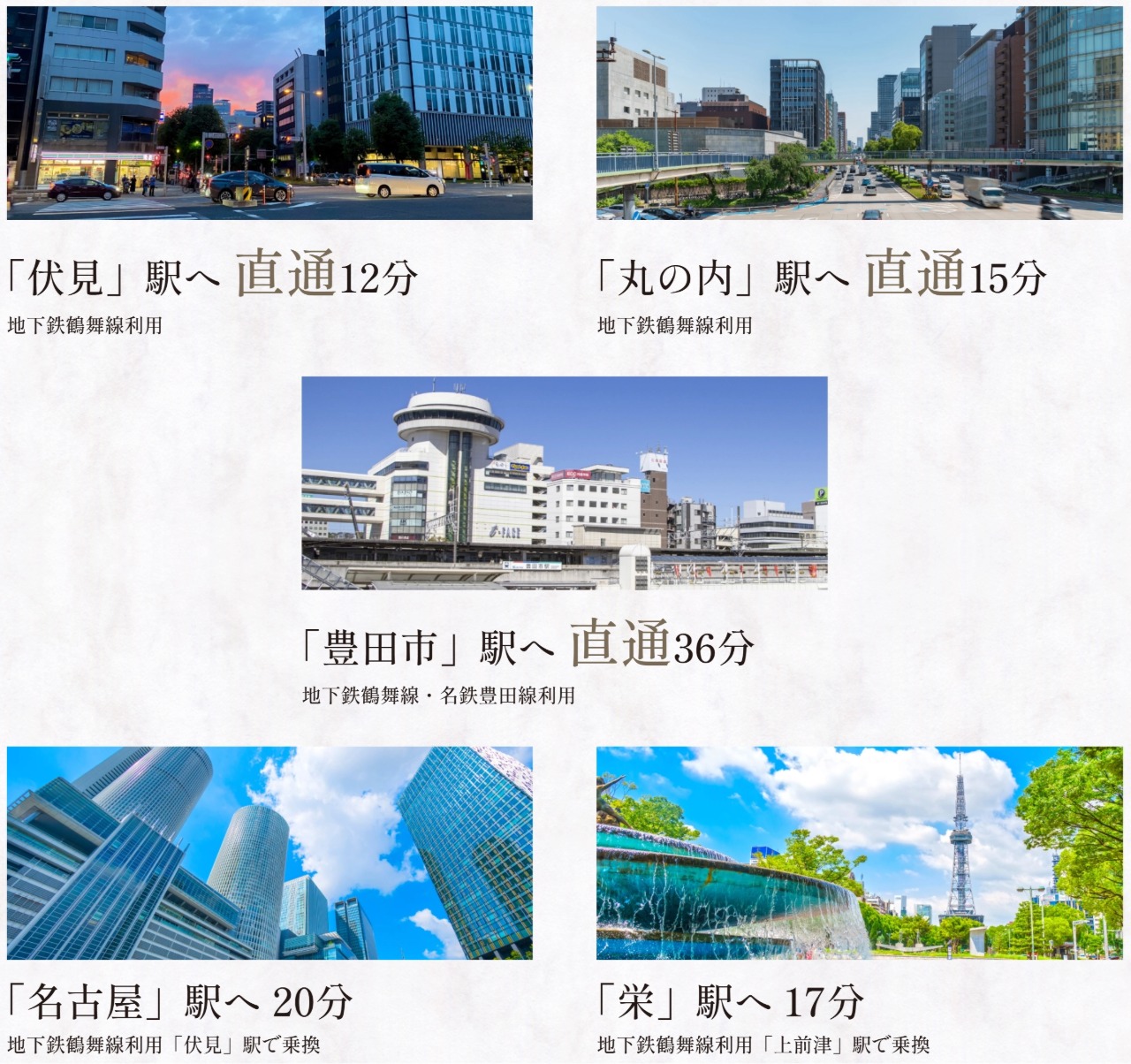 地下鉄鶴舞線「川名」駅から