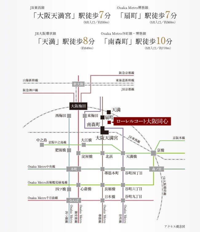 都市を自在に使いこなせる
4駅4路線利用のマルチアクセス