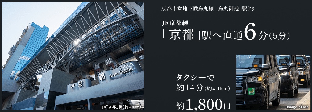 京都都心部から大阪、全国まで軽快に繋がるアクセス