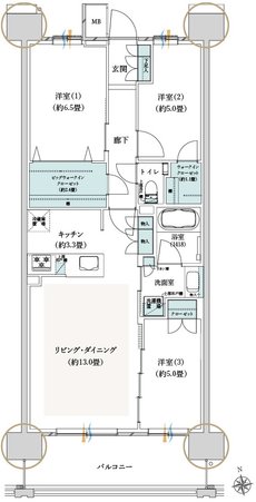 クレストプライムレジデンス 間取り S-Dタイプ［五番街 第6期16次］