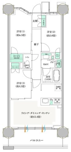 クレストプライムレジデンス 間取り B-Eタイプ［五番街 第6期14次］