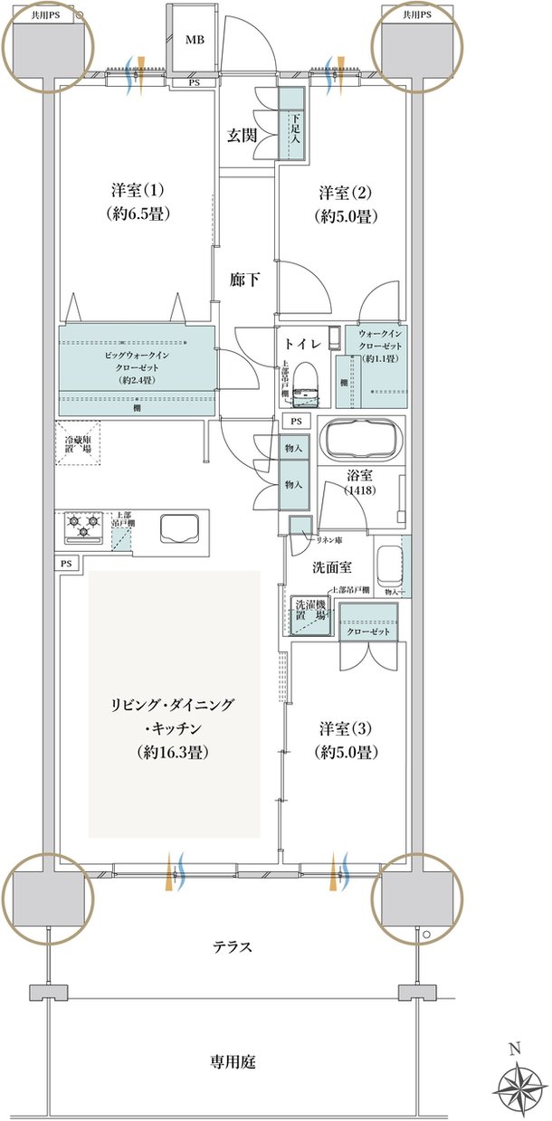 クレストプライムレジデンス 間取り S-Dgタイプ［五番街 先着順］
