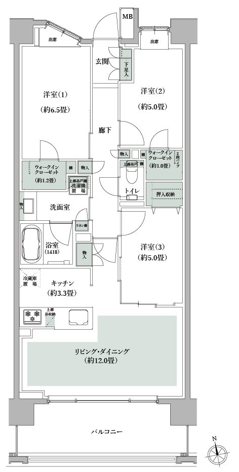 クレストプライムレジデンス 間取り SC-Dタイプ［参番街］