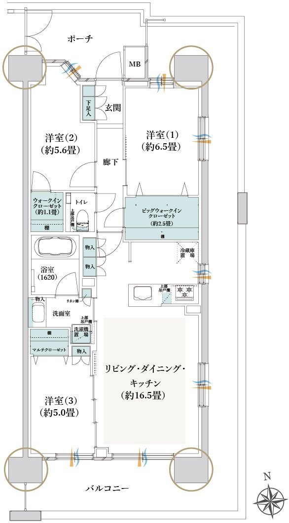 クレストプライムレジデンス 間取り S-Gタイプ［五番街 第6期16次］