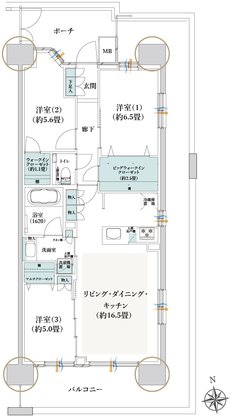 クレストプライムレジデンス 間取り S-Gタイプ［五番街 第6期16次］