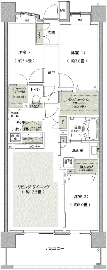 クレストプライムレジデンス 間取り S-Cタイプ［壱番街］