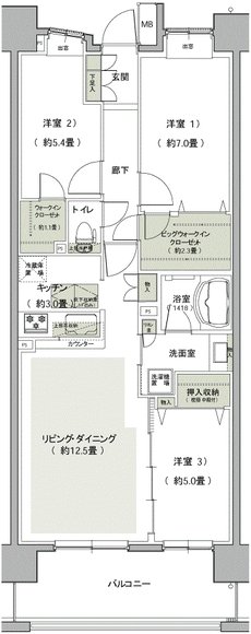クレストプライムレジデンス 間取り S-Cタイプ［壱番街］