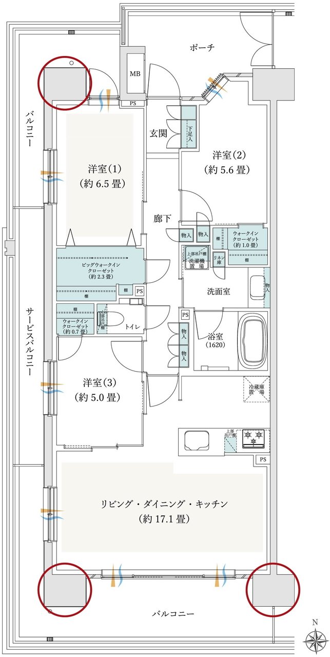 クレストプライムレジデンス 間取り S-Aタイプ［八番街］