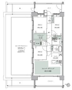 クレストプライムレジデンス 間取り B-Lrタイプ［弐番街］