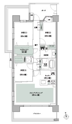 クレストプライムレジデンス 間取り SC-Aタイプ［五番街 先着順］