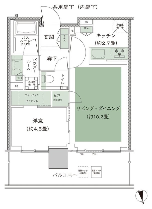 シティタワーズ東京ベイ 間取り 3-45H type