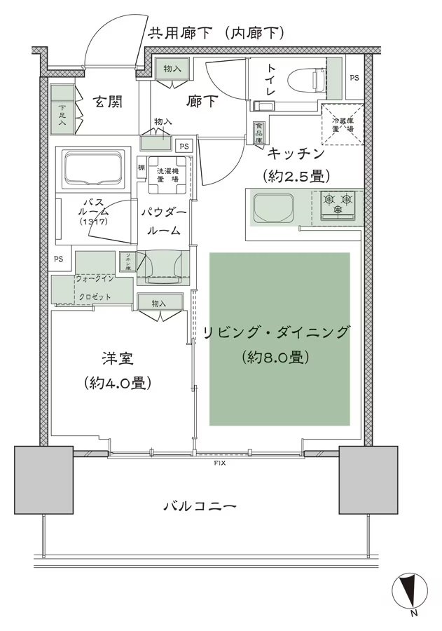 シティタワーズ東京ベイ 間取り 1-40N1 type