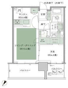 シティタワーズ東京ベイ 間取り 2-45P3 type