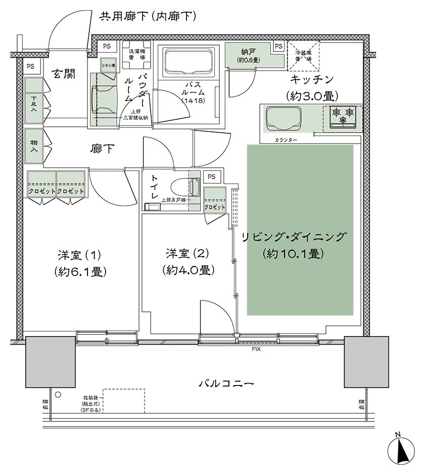 シティタワーズ東京ベイ 間取り 3-55T3 type