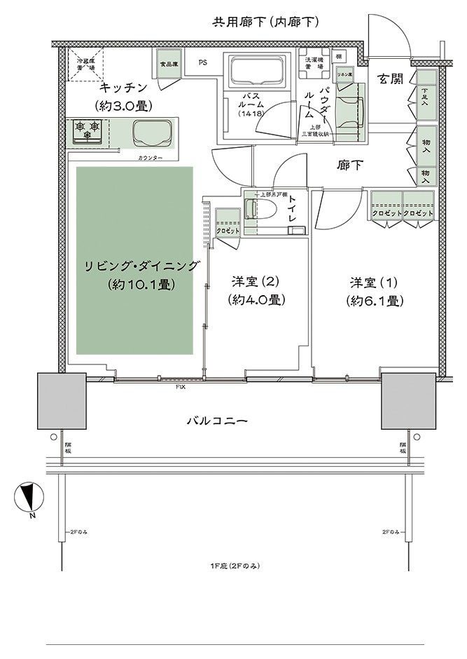 シティタワーズ東京ベイ 間取り 3-55T1 type