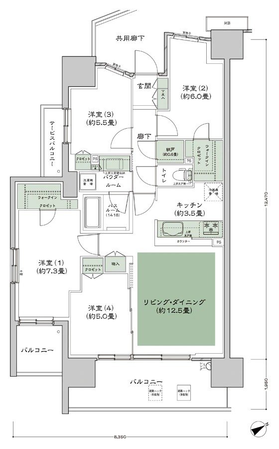 シティテラス八千代緑が丘 間取り D-A type