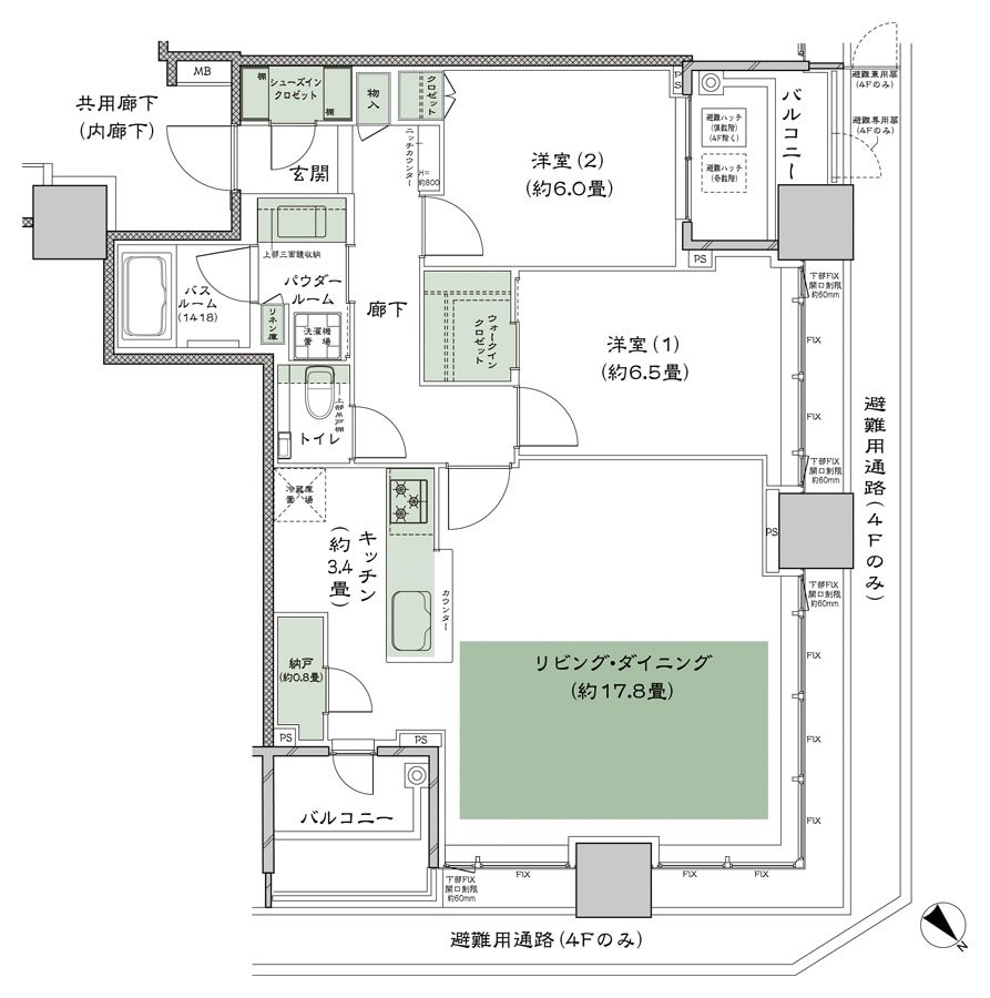 シティタワー武蔵小山 間取り T-K_MENU1 type