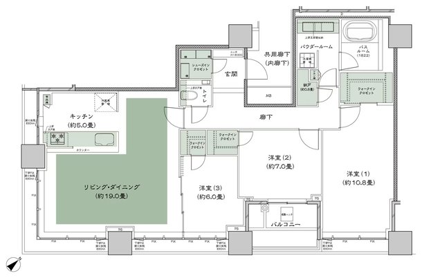 シティタワー武蔵小山 間取り T-TD type