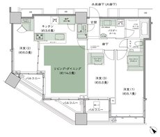 シティタワー武蔵小山 間取り T-TB type