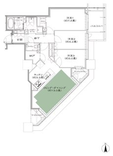 ベイサイドタワー晴海 間取り B' type