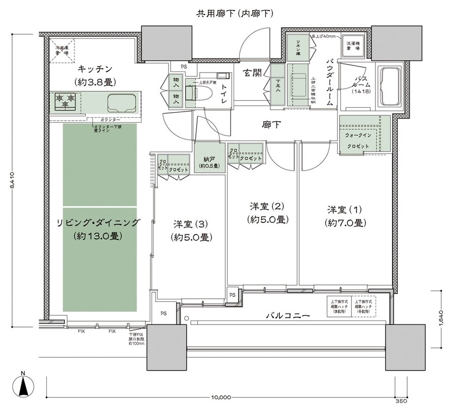シティタワー大阪本町 間取り S-75F-標準プラン type