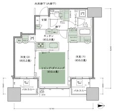 シティタワー大阪本町 間取り E-55C2-標準プラン type