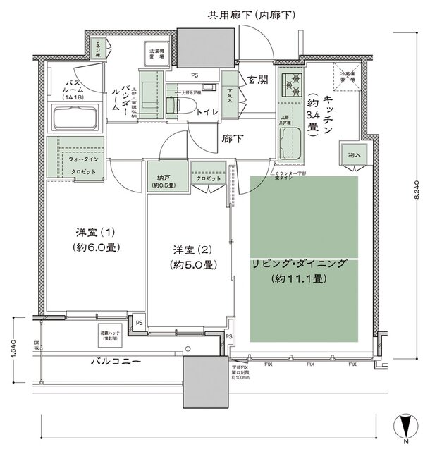 シティタワー大阪本町 間取り N-60C-標準プラン type