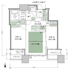 シティタワー大阪本町 間取り S-55E-標準プラン type