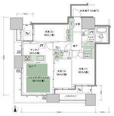 シティタワー大阪本町 間取り SW-65B1-標準プラン type