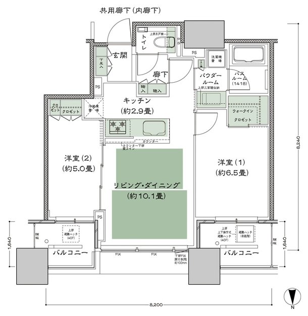 シティタワー大阪本町 間取り N-55J-標準プラン type