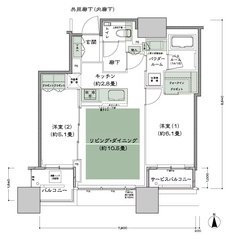 シティタワー大阪本町 間取り S-55D-標準プラン type