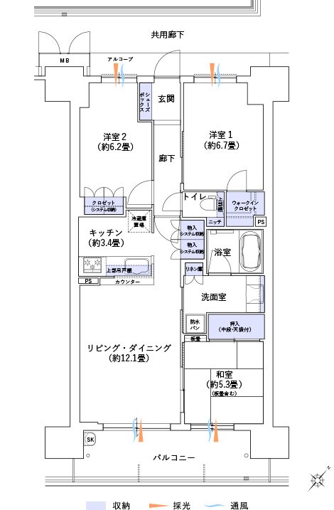 大阪ベイレジデンス 間取り B TYPE