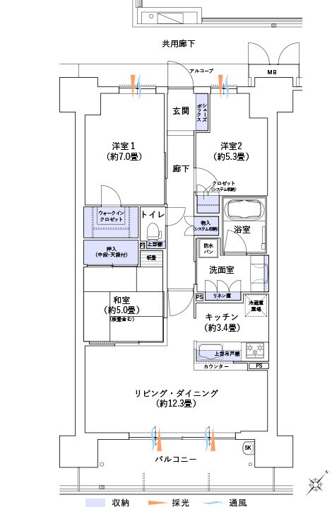 大阪ベイレジデンス 間取り C TYPE