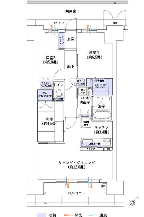 大阪ベイレジデンス 間取り E TYPE