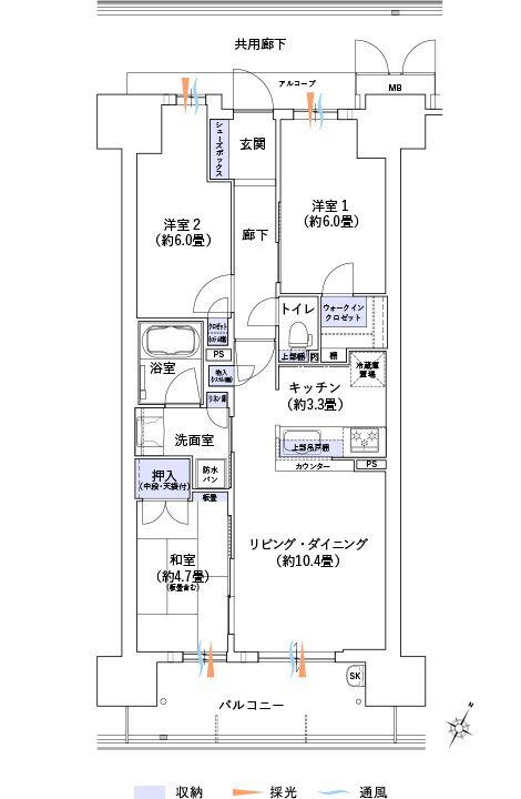 大阪ベイレジデンス 間取り T TYPE