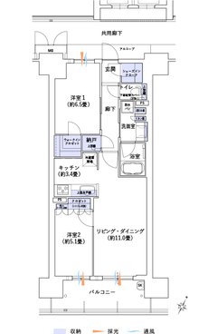 大阪ベイレジデンス 間取り U TYPE